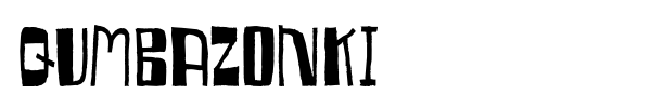 Qumbazonki font preview